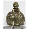ENGLISH BRASS WELSH LADY BELL FIGURAL