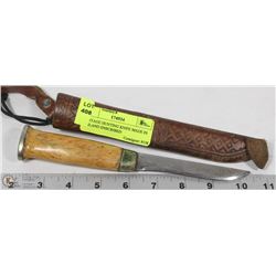 VINTAGE HUNTING KNIFE MADE IN FINLAND ENSCRIBED