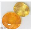Image 1 : #24-TWO GENUINE YELLOW SAPPHIRES APPROX. 7.0CT