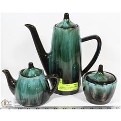 BLUE MOUNTAIN POTTERY COFFEE POT W/ SUGAR BOWL &