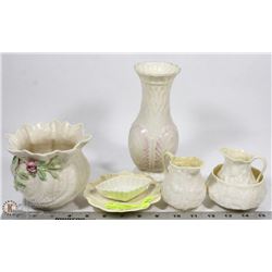 ESTATE COLLECTION OF 7PCS BELLEEK , IRELAND DISHES