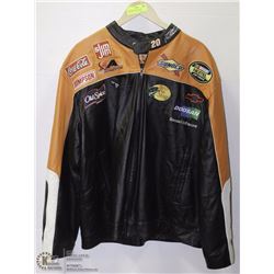 NASCAR #20 TONY STEWART LEATHER XL ORANGE/BLK