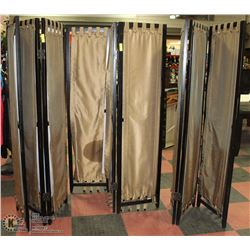 SET OF 3 WOOD FABRIC ROOM DIVIDERS