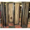 Image 1 : SET OF 3 WOOD FABRIC ROOM DIVIDERS