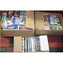 3 BOXES OF ASSORTED VHS TAPES, MOSTLY DISNEY