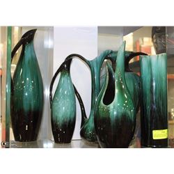 6 BLUE MOUNTAIN POTTERY DECORATIVE PITCHERS &
