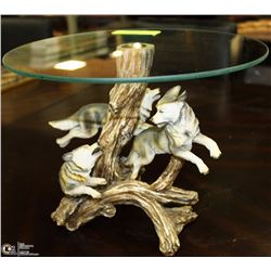 DANCING WITH WOLVES DISPLAY TABLE ,10" HIGH