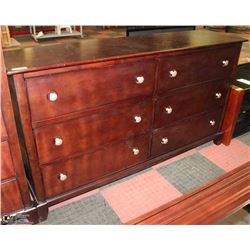 ESTATE DARK BROWN WOOD 6-DRAWER