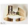 Image 2 : #33-10K Y. GOLD 6 DIAMOND INITIAL "L" SIZE 6 RING