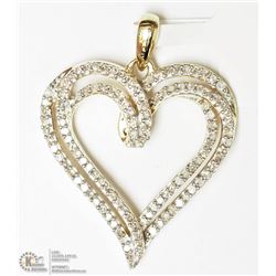 #35-10K YELLOW GOLD 116 DIAMOND HEART PENDANT