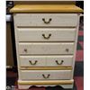 Image 1 : 2-TONE PINE 5-DRAWER DRESSER W/EASY