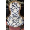 Image 1 : ESTATE WOOD CARVED UPHOLSTERED PARLOUR CHAIR