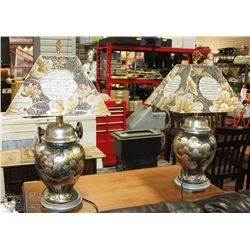 PAIR OF 28" TALL ASIAN STYLE LAMPS