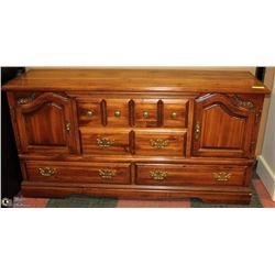 PINE DRESSER & MIRROR.
