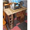 Image 2 : VINTAGE SINGER SEWING MACHINE W/ STAND