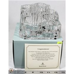 PARTYLITE 24% LEAD CRYSTAL CASTLE CANDLE HOLDER