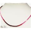 Image 1 : #44-14K YELLOW GOLD GENUINE RUBY NECKLACE