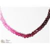 Image 3 : #44-14K YELLOW GOLD GENUINE RUBY NECKLACE