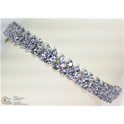 #46-STERLING SILVER TANZANITE ELEGANT BRACELET