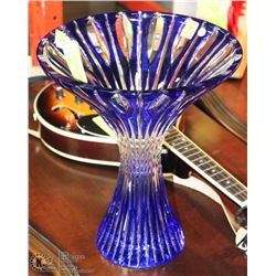 12" BOHEMIAN CAESAR 24% LEAD CRYSTAL VASE HAND CUT