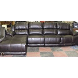 NEW 125" X 67" BROWN LEATHERETTE 4PCS SECTIONAL