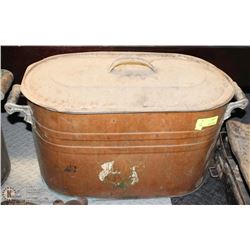 ANTIQUE COPPER POT WITH LID ON CHOICE