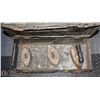 Image 1 : ANTIQUE AMMO BOX WITH SADD IRONS
