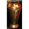Image 1 : COPPER & BRASS 19" TALL FLOOR VASE W/ DECORATIVE