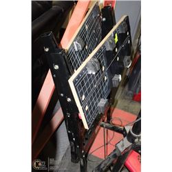 TWO JOBMATE UNIVERSAL FOLDING POWER TOOL STANDS.