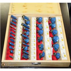 COMPLETE SET OF ROUTER BITS.