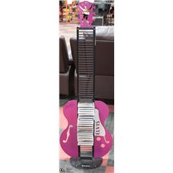 ELVIS METAL GUITAR CD RACK WITH REPLICA SIGNATURE
