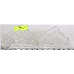 2-ESTATE CRYSTAL NAPKIN HOLDERS