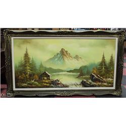 OIL ON CANVAS LANDSCAPE ESTATE 55X31.