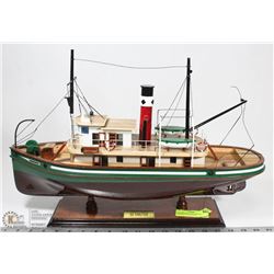 WOODEN HAND CRAFTED MODEL TUG BOAT "SS MASTER"