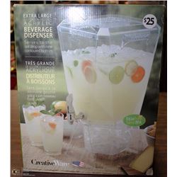 EXTRA LARGE 3 1/2 GALLON BEVERAGE DISPENSER WITH