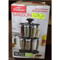 TRUDEAU 16PC SPICE CAROUSEL WITH SPICES