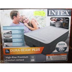 INTEX DURA-BEAM PLUS,QUEEN WITH BUILT-IN PUMP