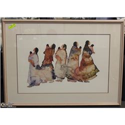 FRAMED PAINTING TITLED "SONGS OF MOTHER SPIRIT"