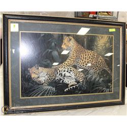 44X32 LEOPARD PRINT FRAMED