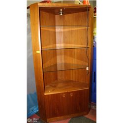 33) CORNER CURIO CABINET