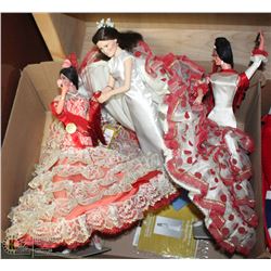 BOX OF 3 ESTATE DOLLS