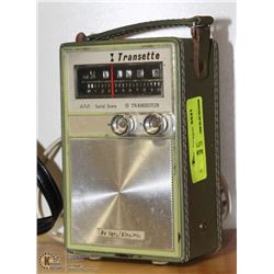 VINTAGE TRANSETTE TRANSISTOR RADIO