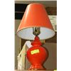 Image 1 : VINTAGE ESTATE ORANGE CERAMIC TABLE LAMP