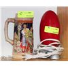 Image 1 : GERMAN STEIN SOLD WITH TABLE LAMP