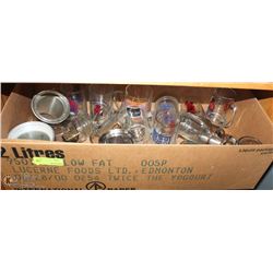 LARGE BOX OF ASST. ESTATE LIQUOR GLASSES