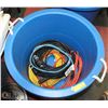 Image 1 : BLUE TUB OF EXTENTION CORDS