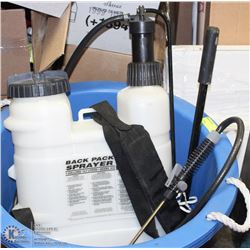 BLUE TUB WITH GALLON BACKPACK SPRAYER