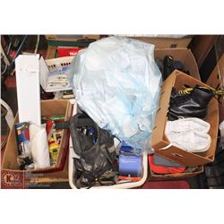 PALLET OF ASSORTED TOOLS AND MISC INCL TURBO