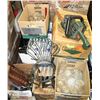 Image 1 : PALLET OF ASST GLASSWARE, COLLECTIBLES, LANTERN