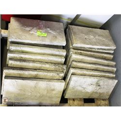 LOT OF 20 CONCRETE STEPPING STONES 8IN.X16IN.